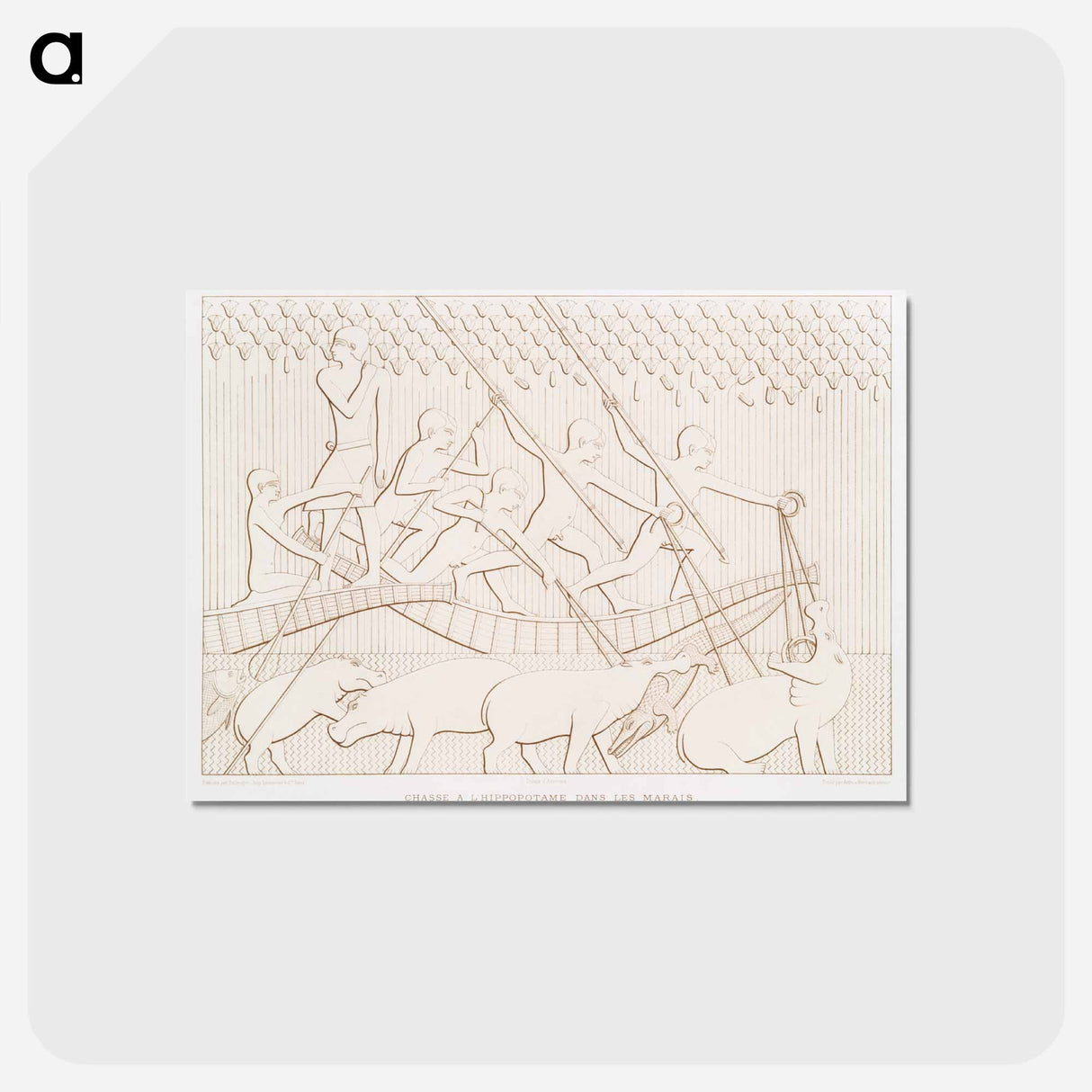 アートポストカード-Hippopotamus Hunt in the Marshes
- エジプト美術史 Postcard.