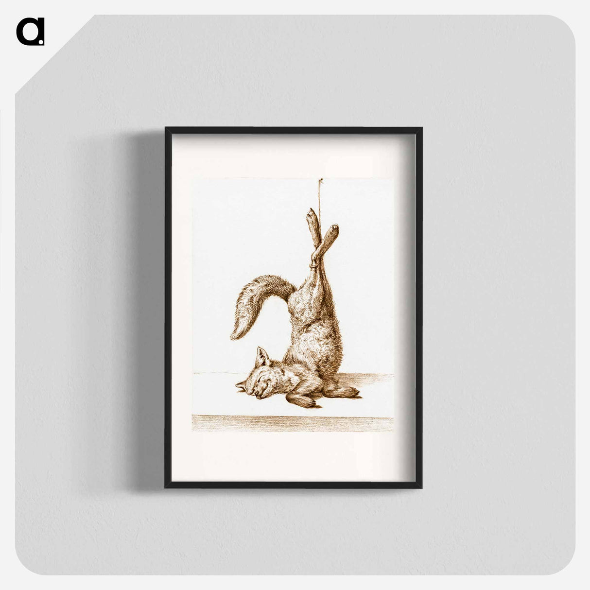 Dead fox, hanging from his paws - ジャン ベルナール Poster.