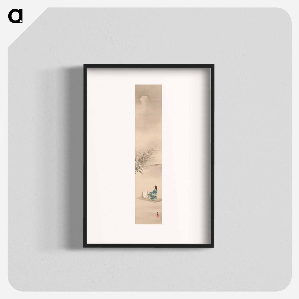 Pounding Cloth under the Moon - 神坂 雪佳 Poster.