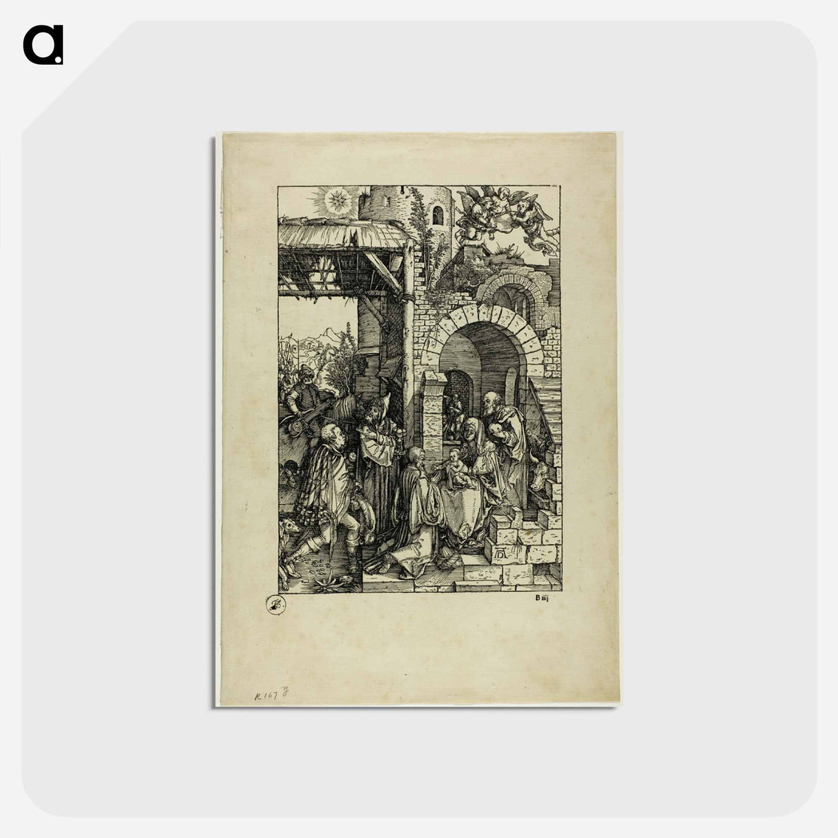 アートポストカード-The Adoration of the Magi - アルブレヒト デューラー Postcard.