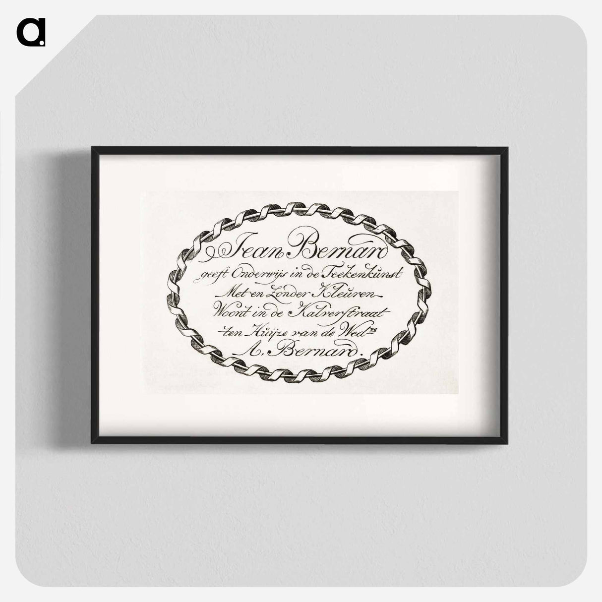 Jean Bernard's business card - ジャン ベルナール Poster.