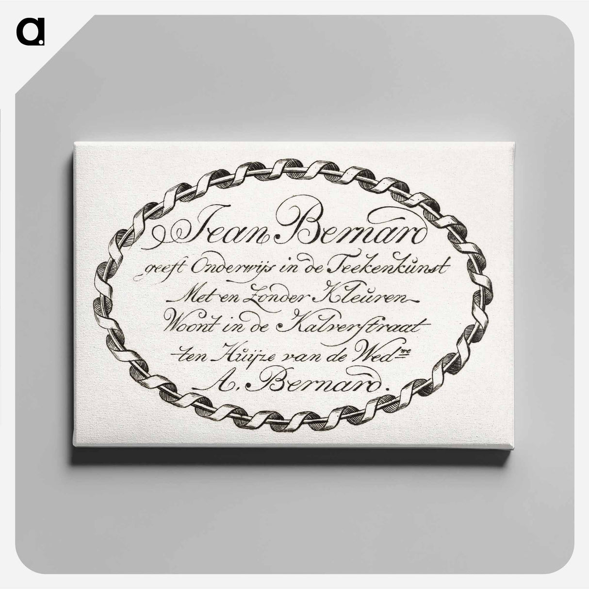 アートパネル-Jean Bernard's business card - ジャン ベルナール Canvas.