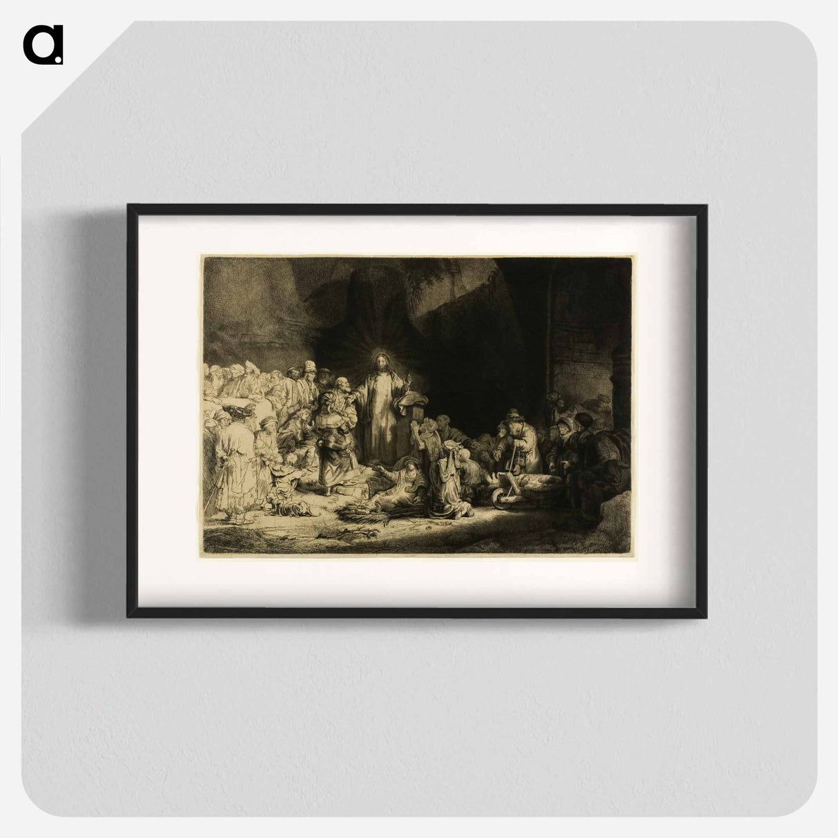 The Hundred Guilder Print - レンブラント ファン レイン Poster.