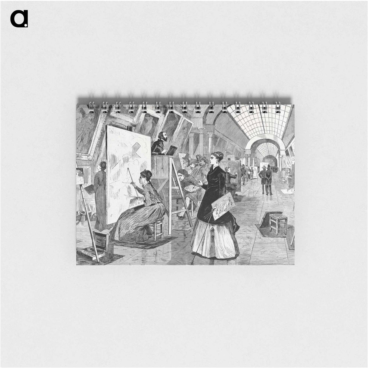 Art Students and Copyists in the Louvre Gallery, Paris - ウィンスロー ホーマー Memo.