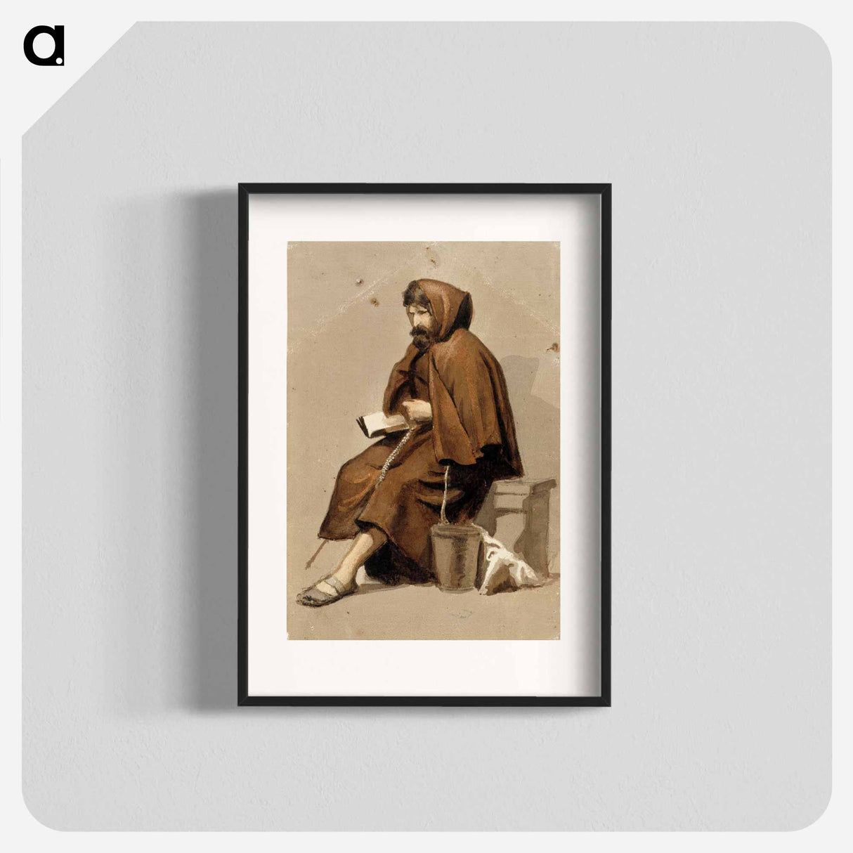 Sommitteluharjoitelmia maalaukseen regina von emmeritz, juomingit saksalaisen linnan pihalla - アルバート エーデルフェルト Poster.