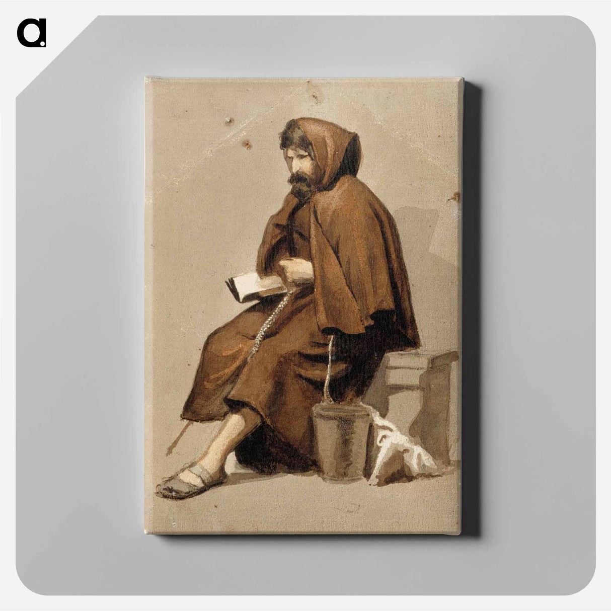 Sommitteluharjoitelmia maalaukseen regina von emmeritz, juomingit saksalaisen linnan pihalla - アルバート エーデルフェルト Canvas.