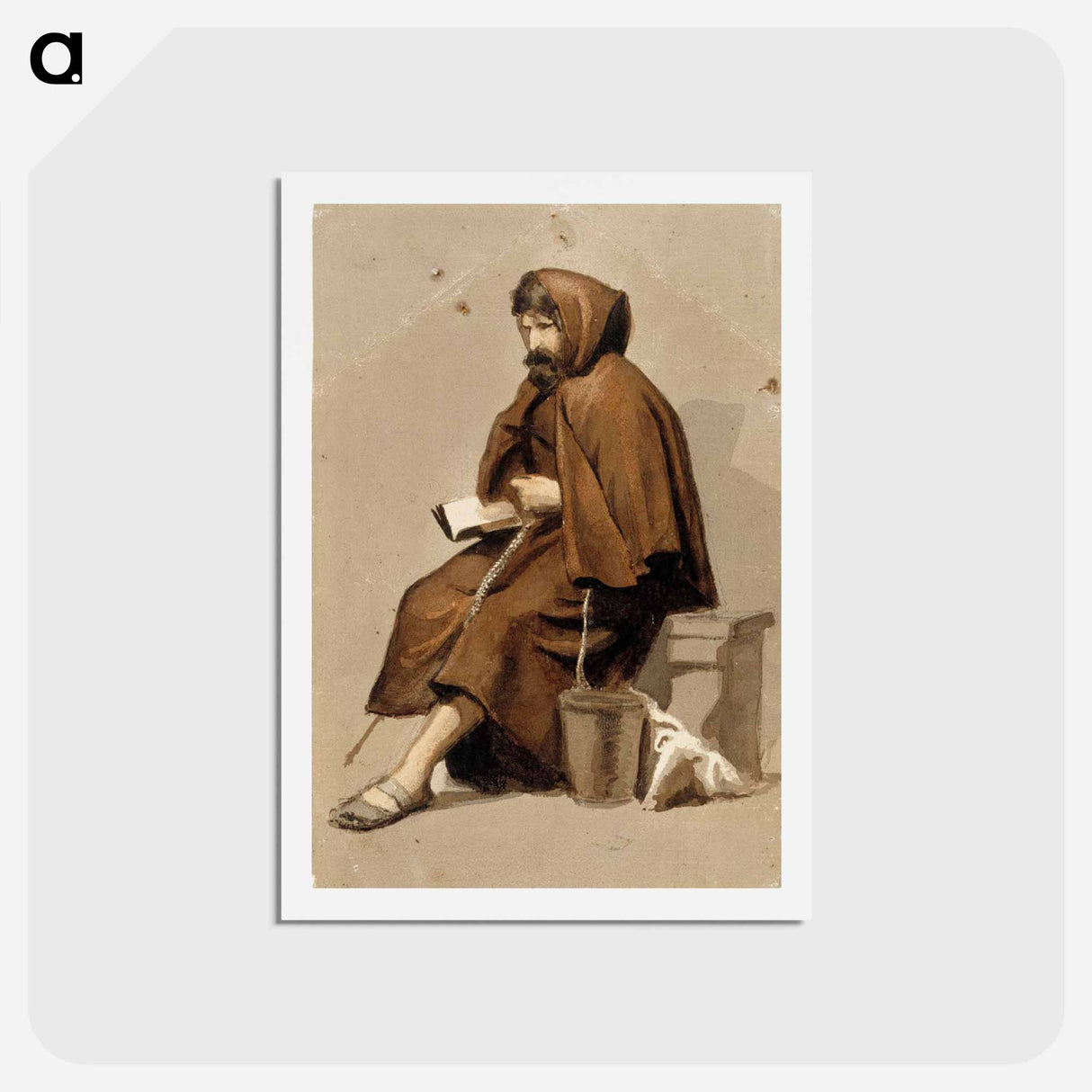 Sommitteluharjoitelmia maalaukseen regina von emmeritz, juomingit saksalaisen linnan pihalla - アルバート エーデルフェルト Postcard.