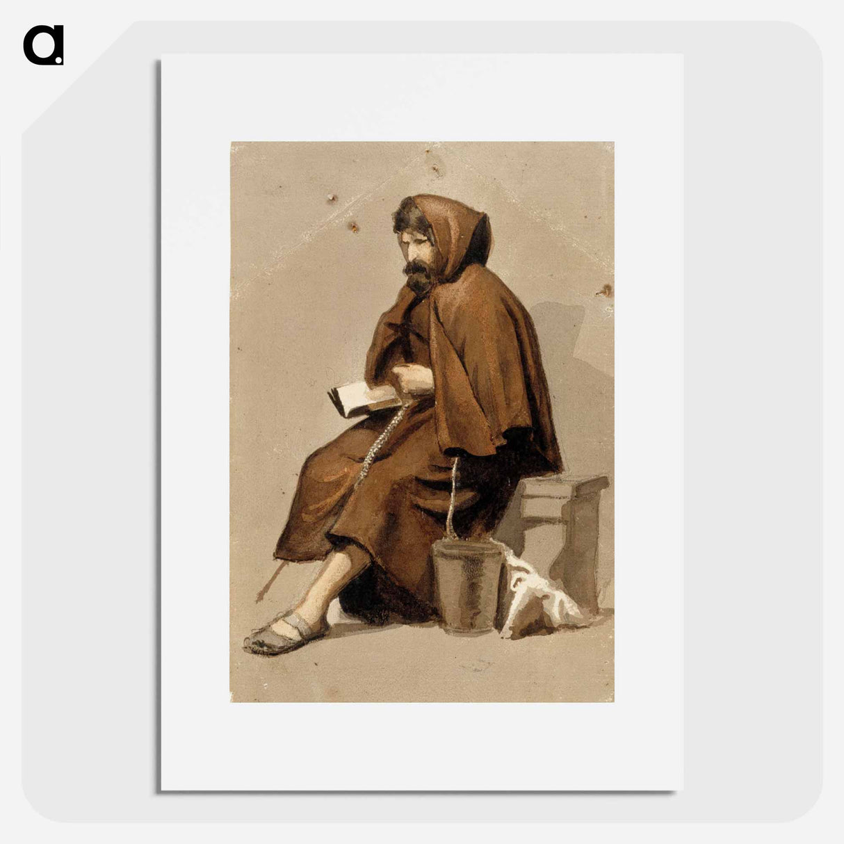 Sommitteluharjoitelmia maalaukseen regina von emmeritz, juomingit saksalaisen linnan pihalla - アルバート エーデルフェルト Poster.