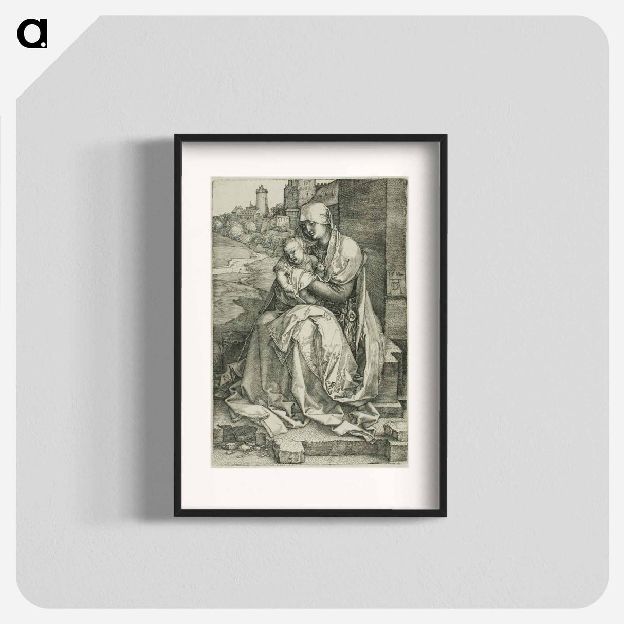 Madonna by the Wall - アルブレヒト デューラー Poster.