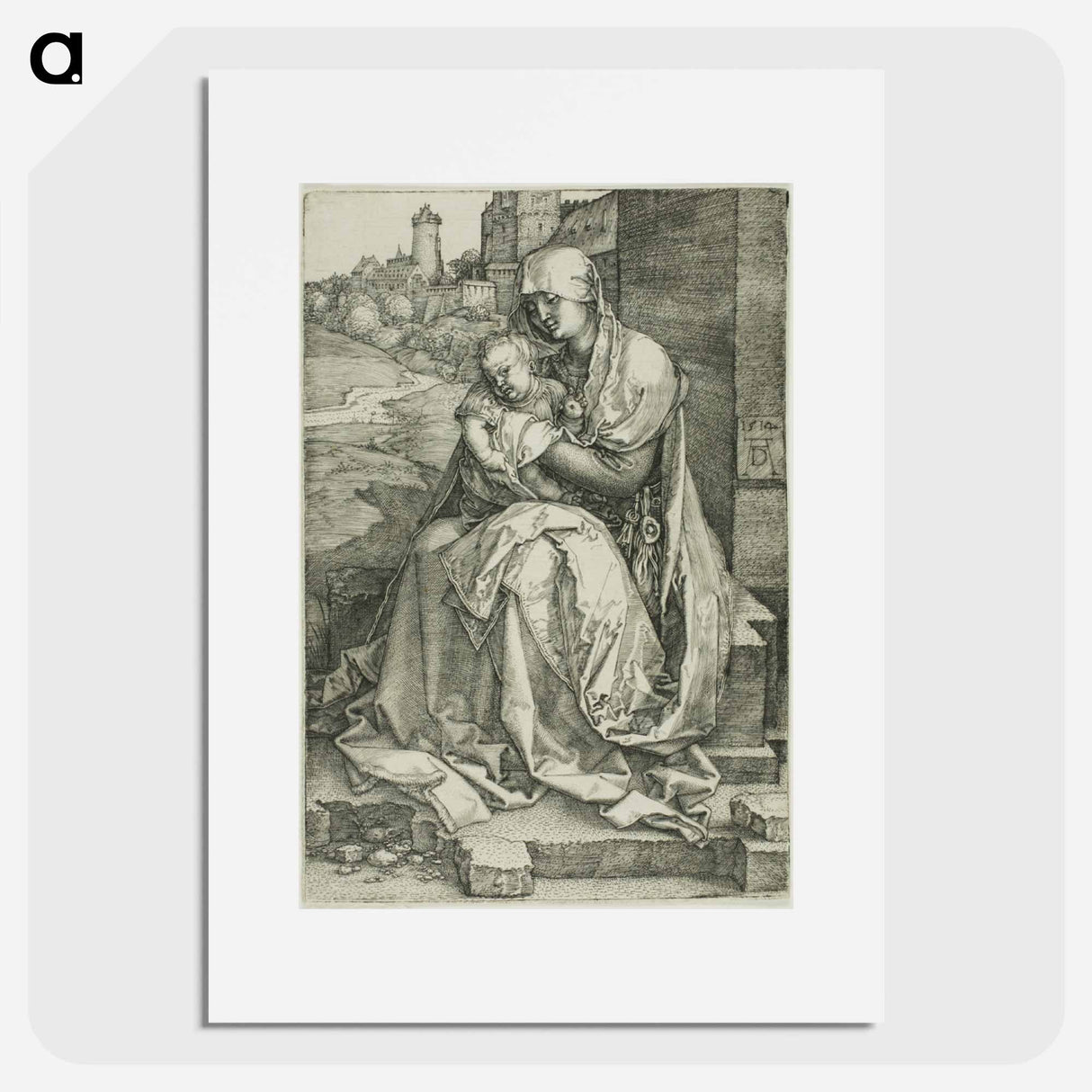 Madonna by the Wall - アルブレヒト デューラー Poster.