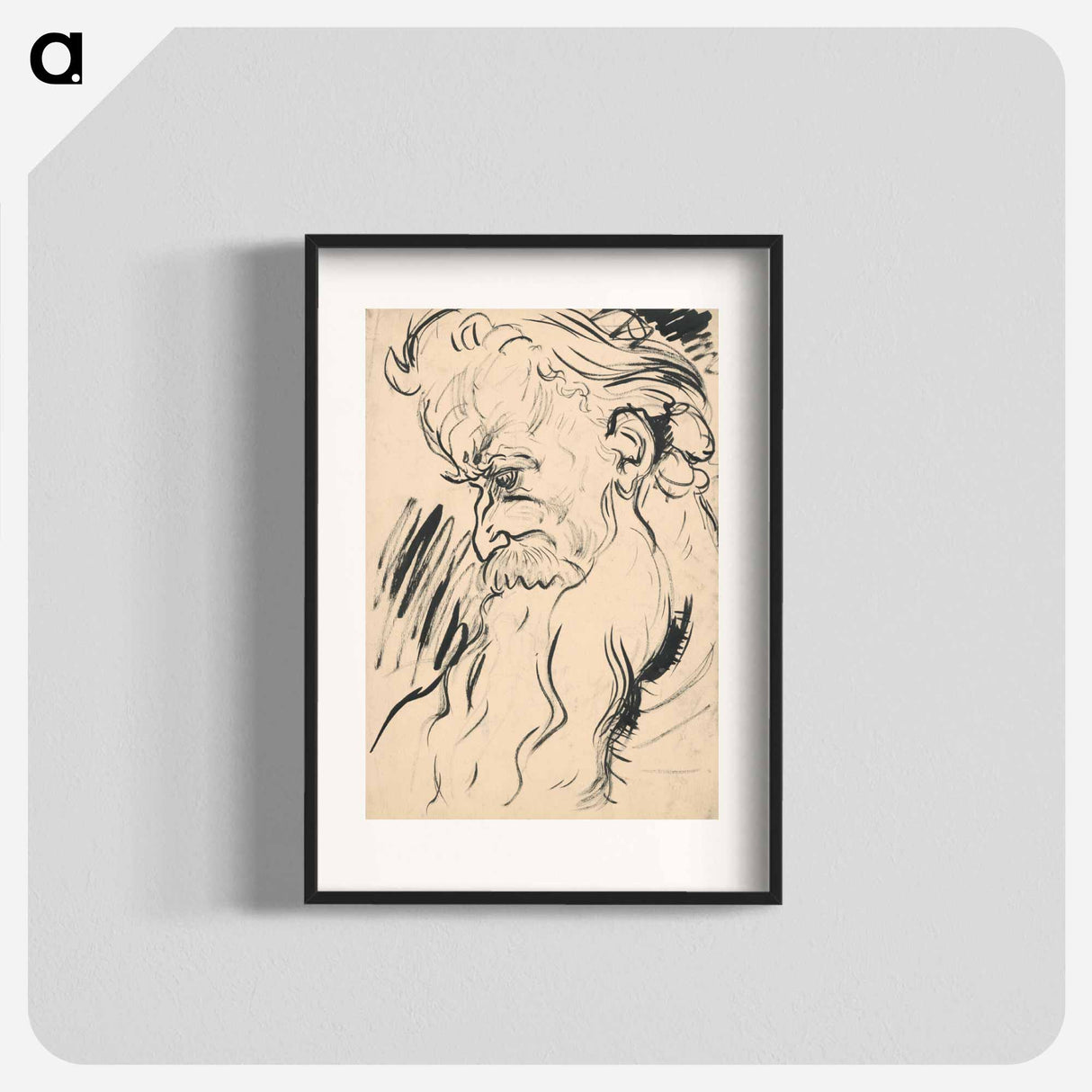 Head of an old man with a beard - アーノルド ピーター ワイズ クビンチャン Poster.