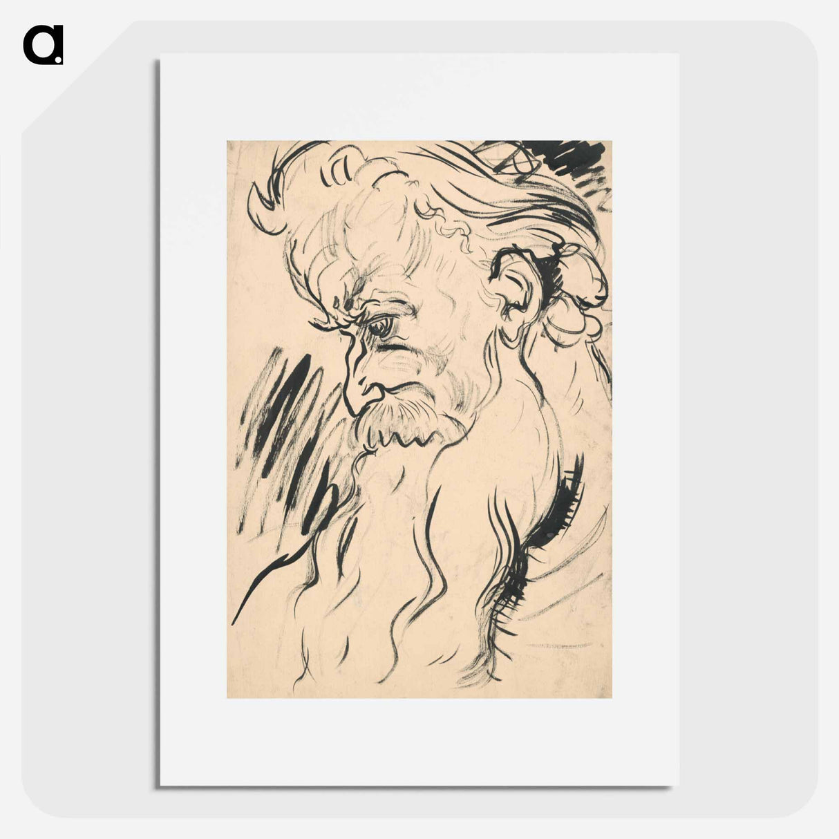 Head of an old man with a beard - アーノルド ピーター ワイズ クビンチャン Poster.