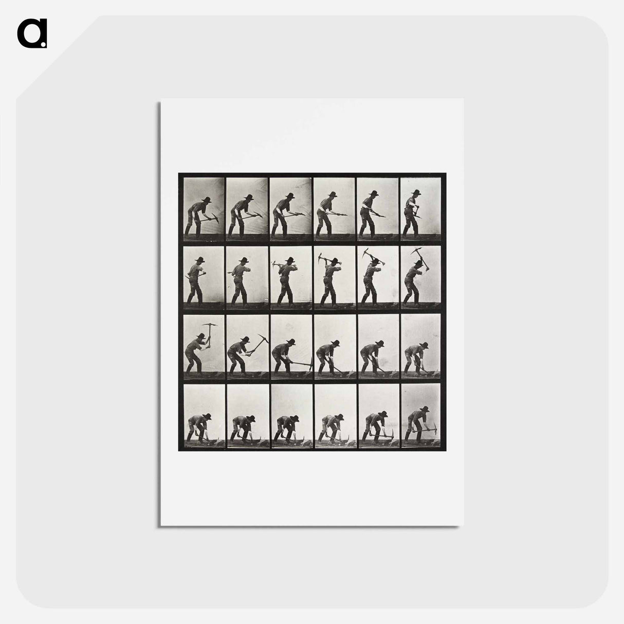 アートポストカード-Animal Locomotion Plate 386
- エドワード マイブリッジ Postcard.