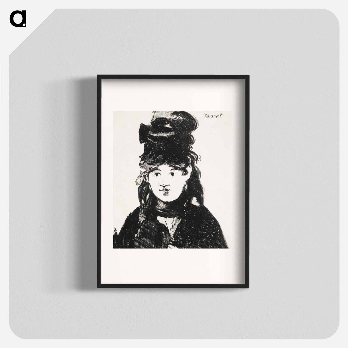 アートポスター-Berthe Morisot (In Black) - エドゥアール マネ Poster.