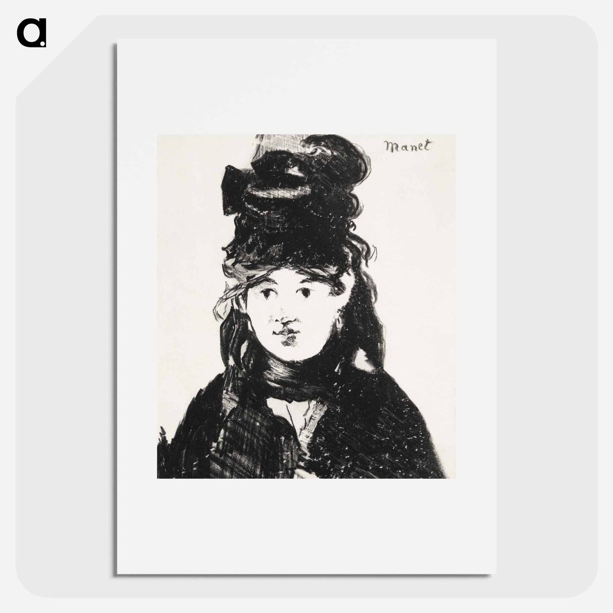 アートポスター-Berthe Morisot (In Black) - エドゥアール マネ Poster.