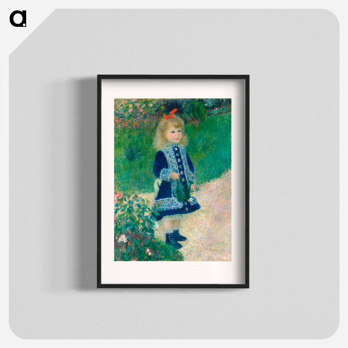 アートポスター-A Girl with a Watering Can - ピエール オーギュスト ルノワール Poster.