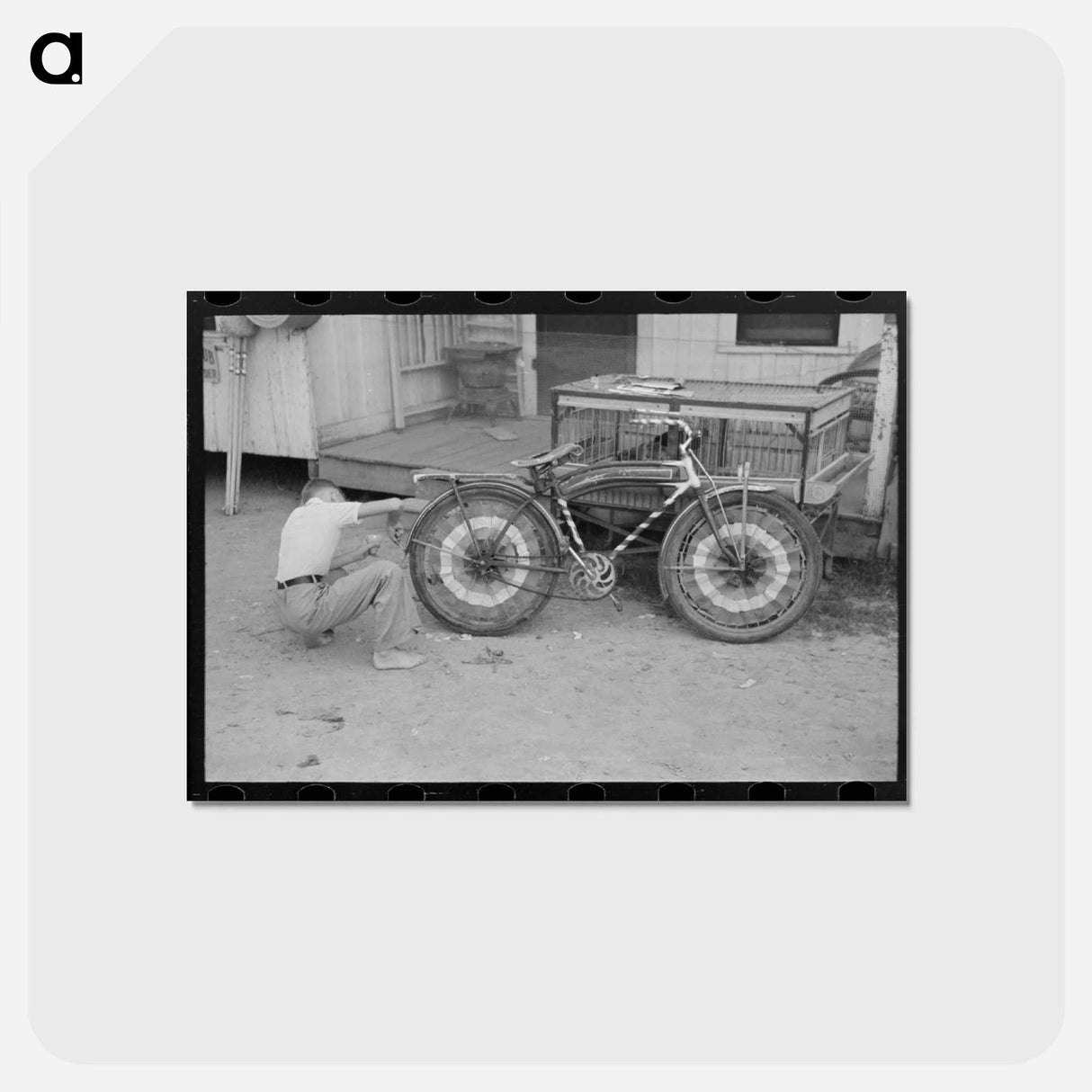 アートポストカード-Boy's Decorated Bicycle
- ラッセル リー Postcard.