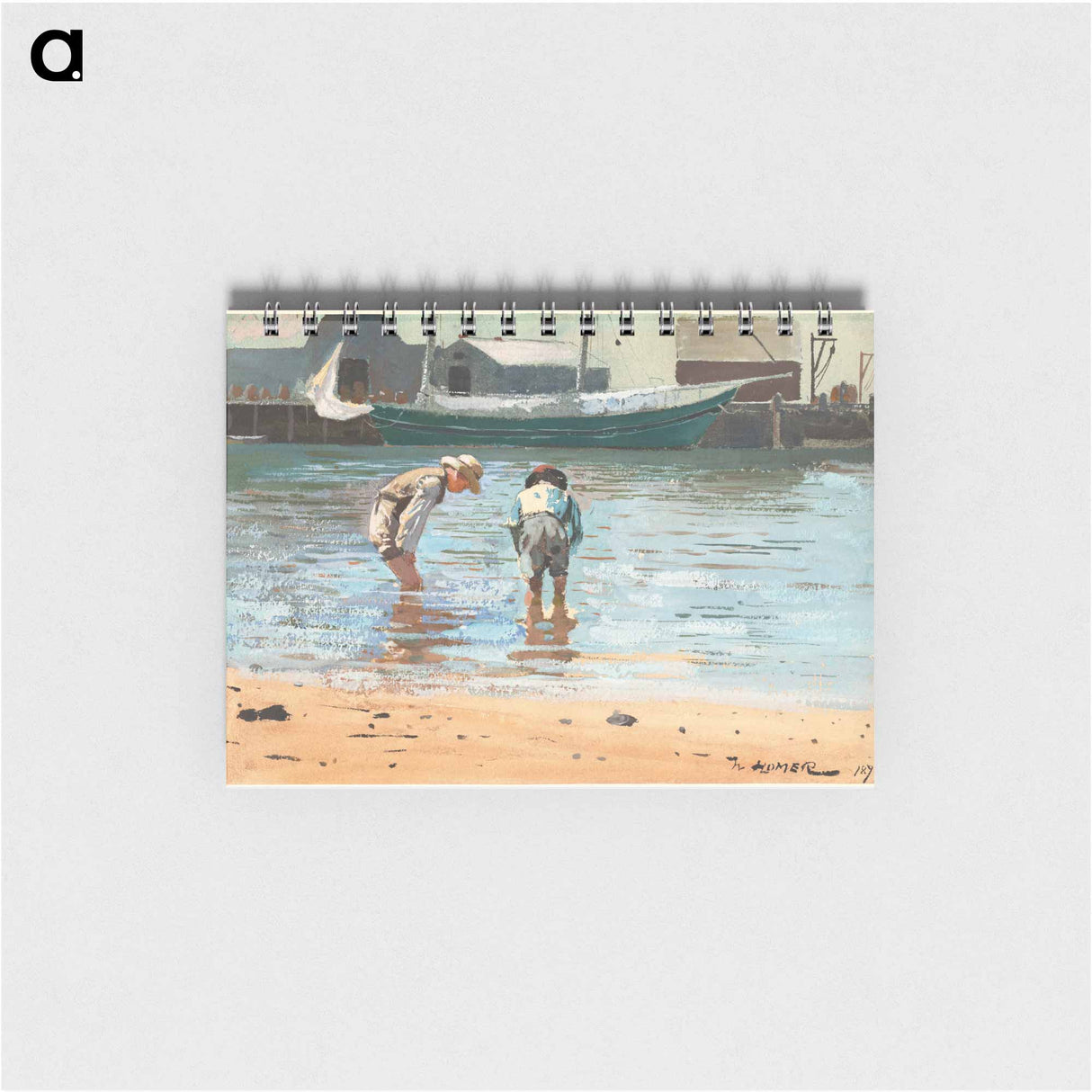 アートメモ帳-Boys Wading - ウィンスロー ホーマー Memo.