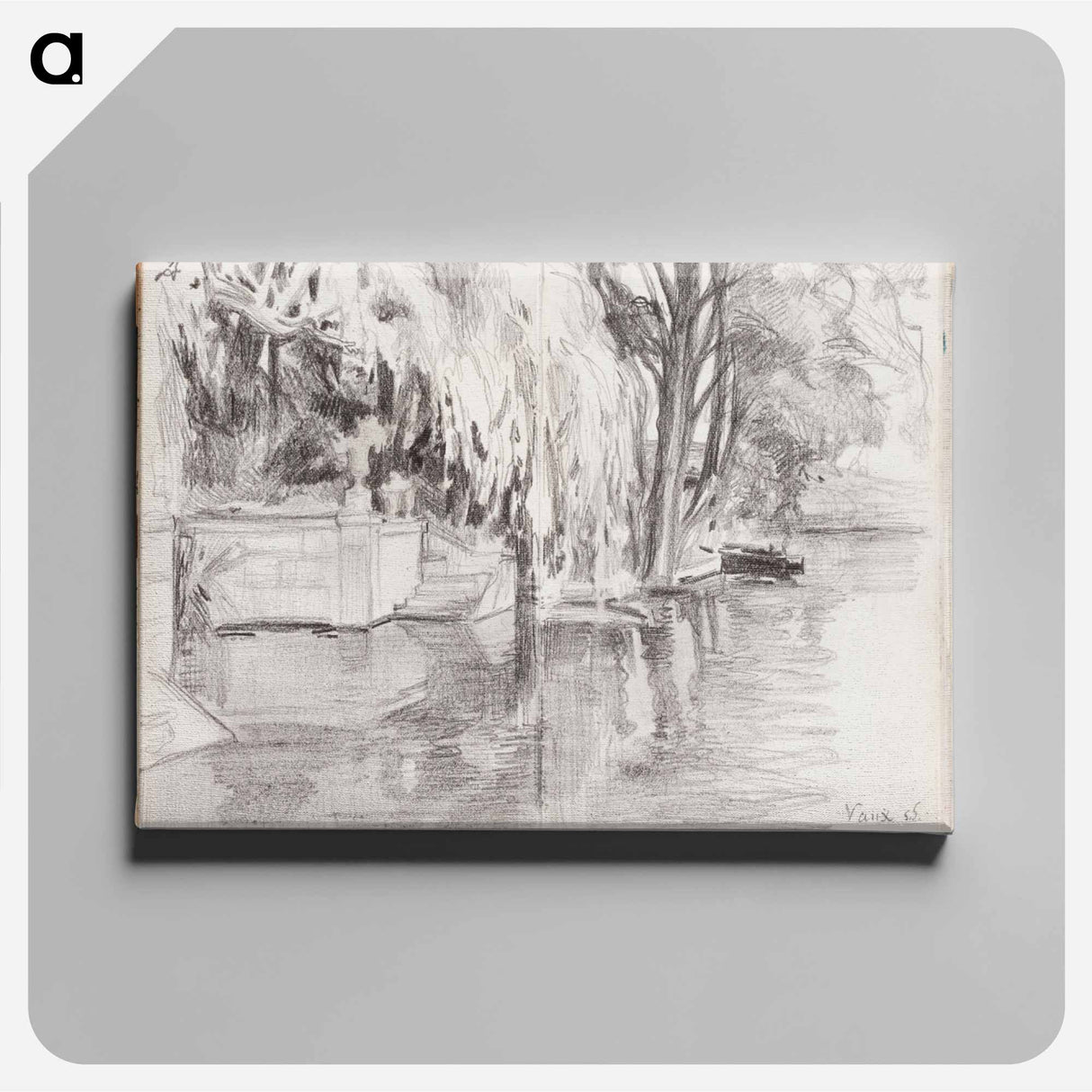 (unknown) part of a sketchbook - アルバート エーデルフェルト Canvas.