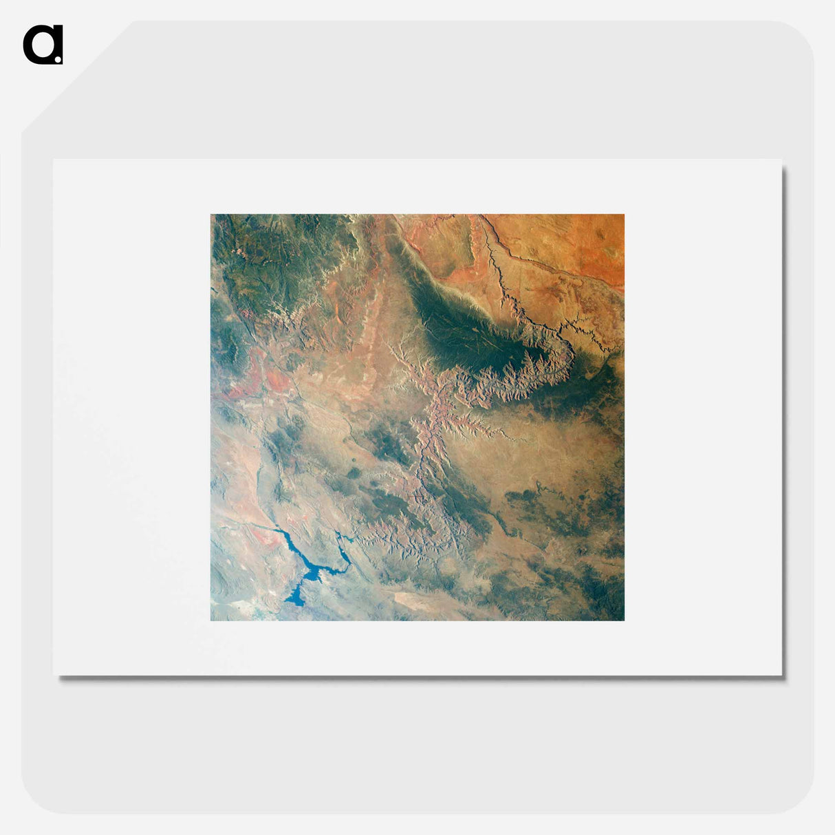 アートポスター-Grand Canyon, Lake Mead, and Kaibab from Skylab 3
- 上空からの地球 Poster.