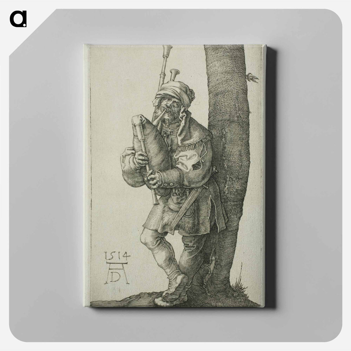 The Bag-Piper - アルブレヒト デューラー Canvas.