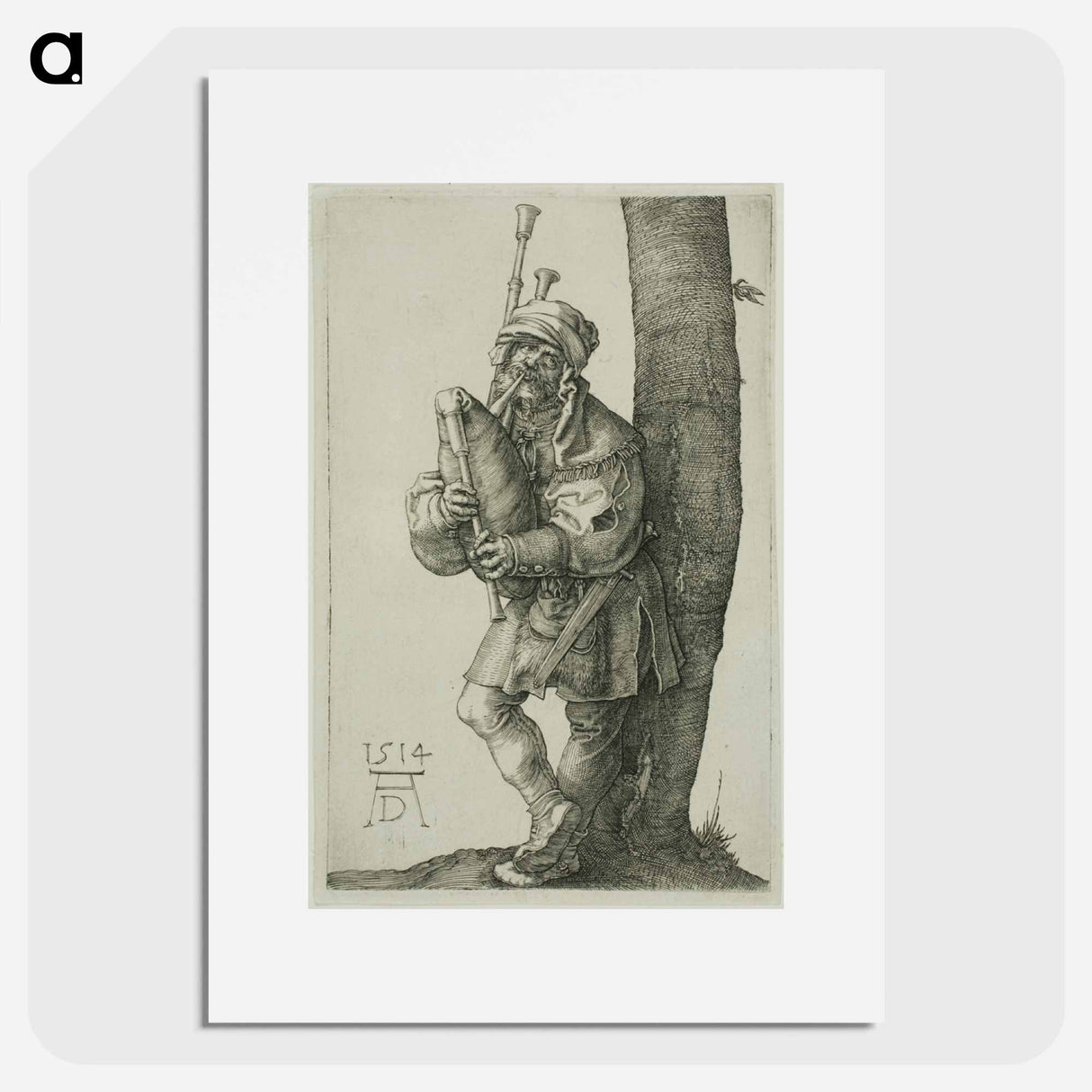 The Bag-Piper - アルブレヒト デューラー Poster.