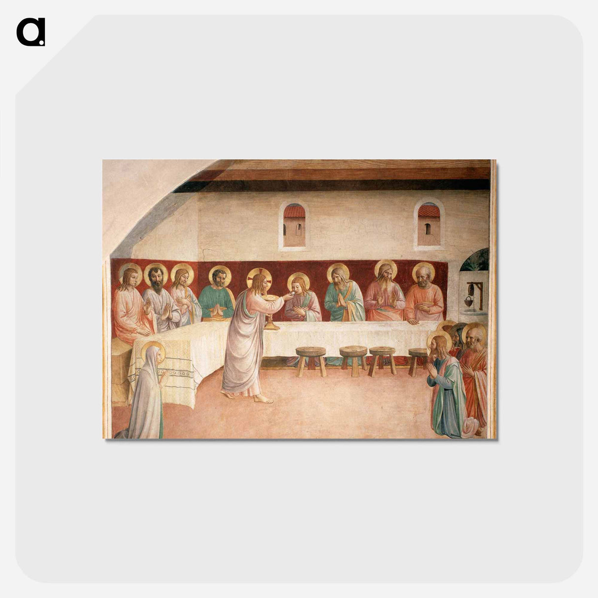 アートポストカード-Institution of the Eucharist - フラ アンジェリコ Postcard.