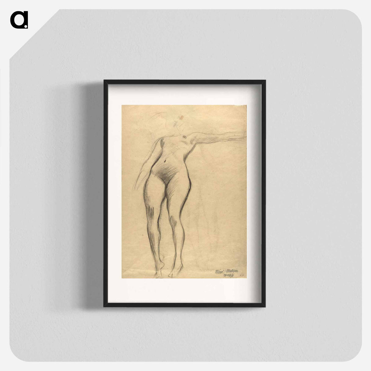 Figure study and detailed studies - グスタフ クリムト Poster.