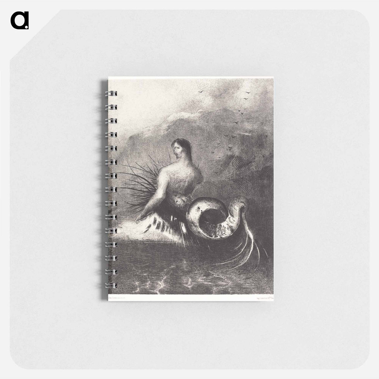 The Siren Clothed In Barbs, Emerged From the Waves - オディロン ルドン Memo.