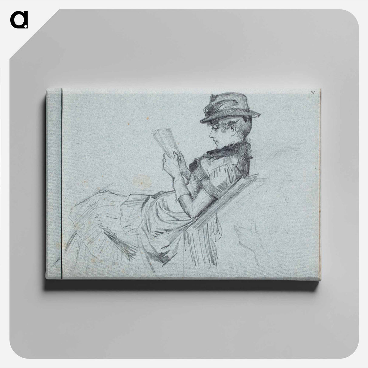 (unknown) part of a sketchbook - アルバート エーデルフェルト Canvas.