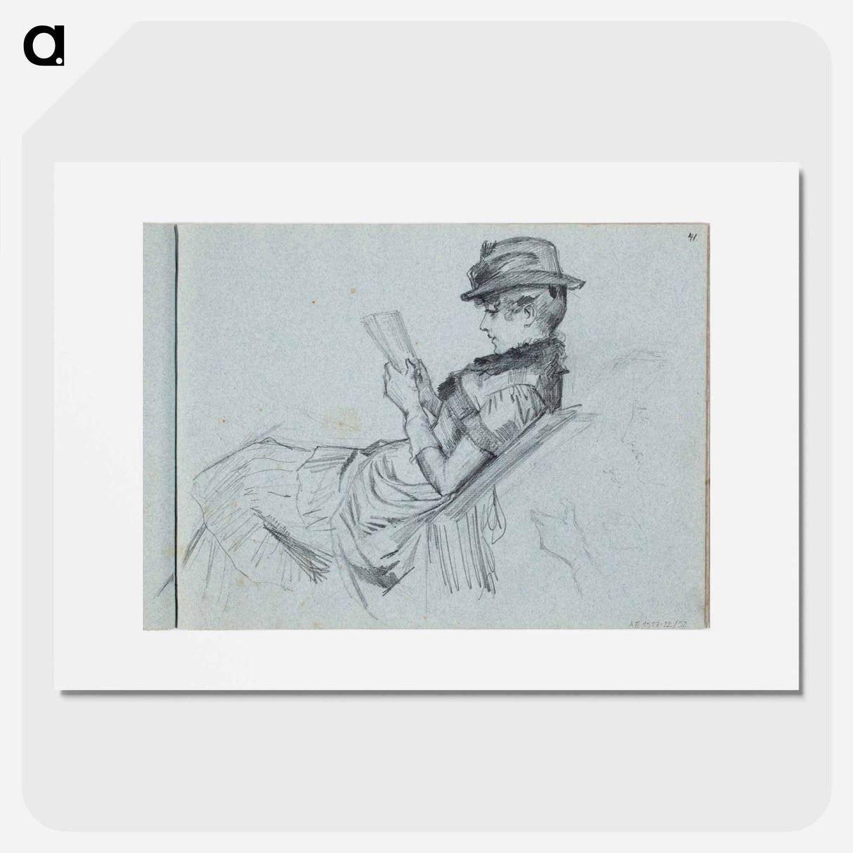 アートポスター-(unknown) part of a sketchbook - アルバート エーデルフェルト Poster.