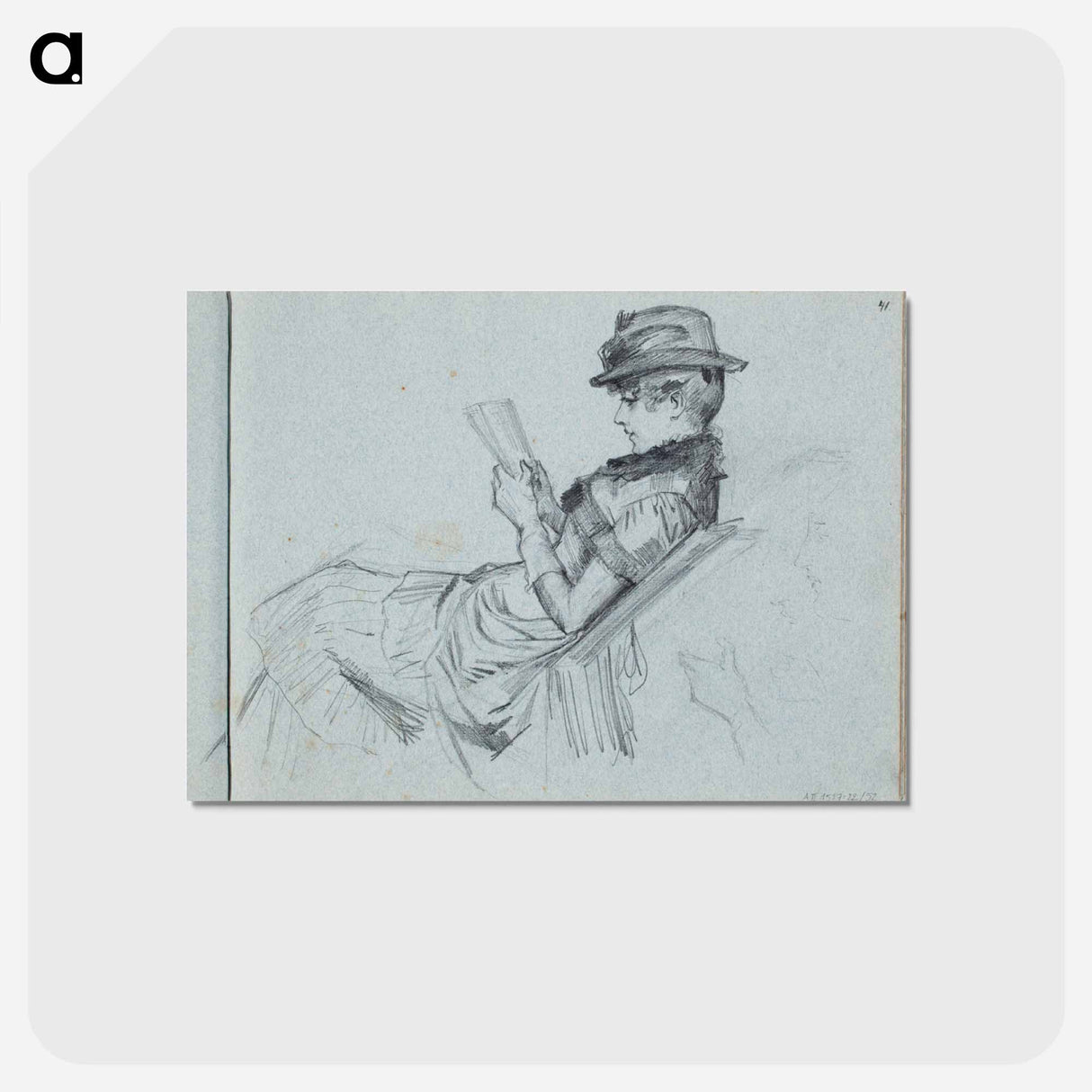 (unknown) part of a sketchbook - アルバート エーデルフェルト Postcard.