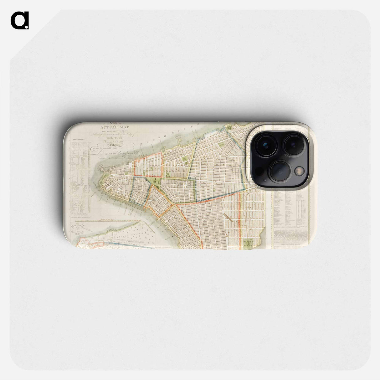 The City of New York: Longworth's Explanatory Map and Plan - アンティーク地図 Phone Case.