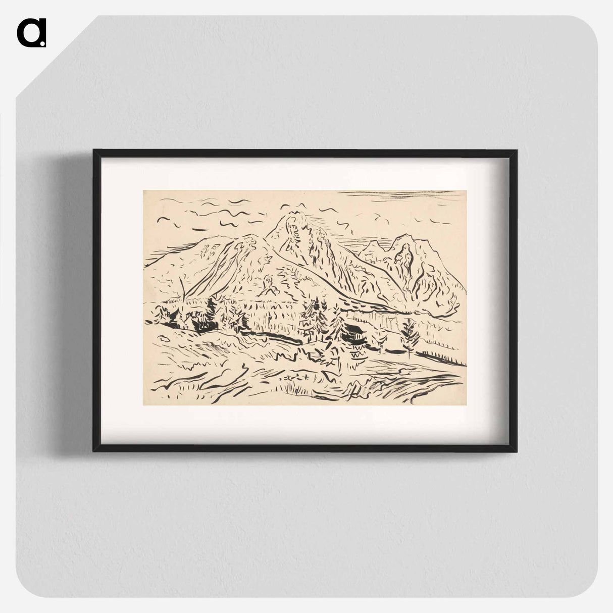 Mountain landscape - アーノルド ピーター ワイズ クビンチャン Poster.