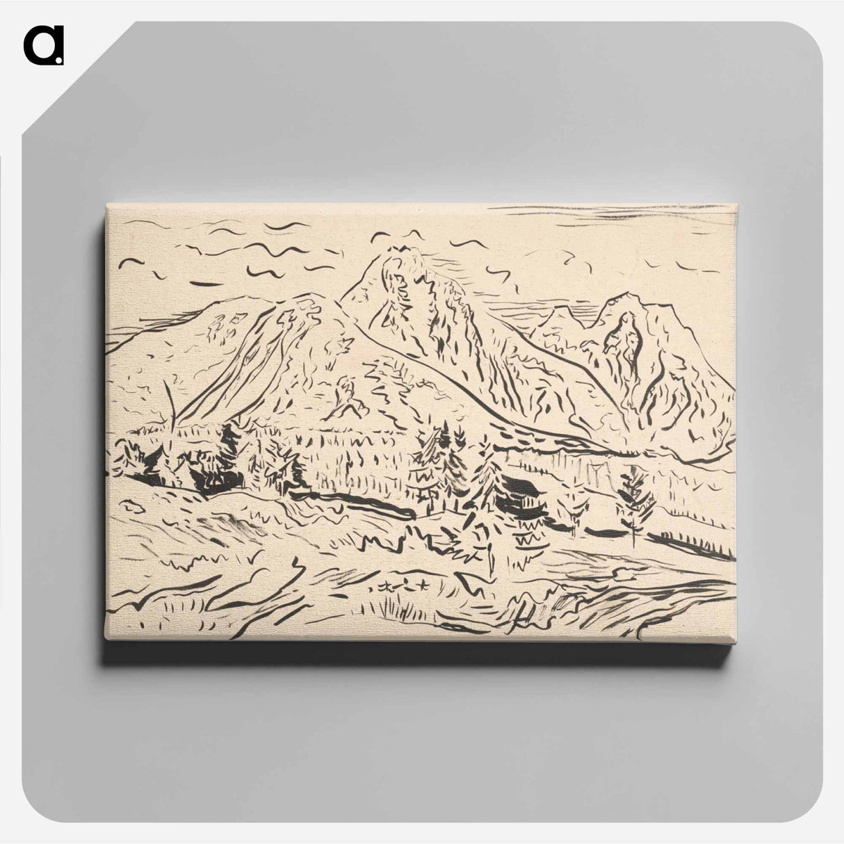 Mountain landscape - アーノルド ピーター ワイズ クビンチャン Canvas.