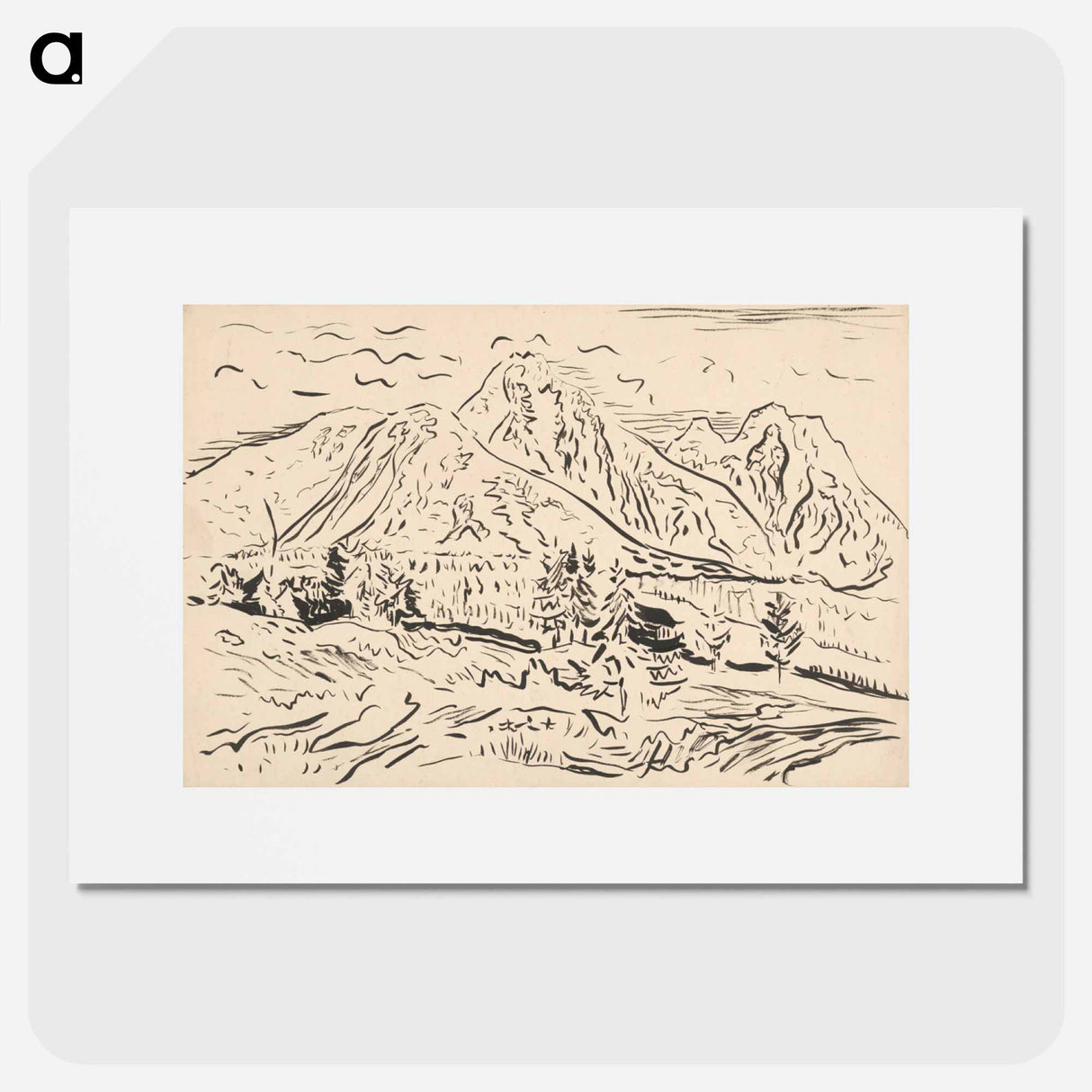 Mountain landscape - アーノルド ピーター ワイズ クビンチャン Poster.