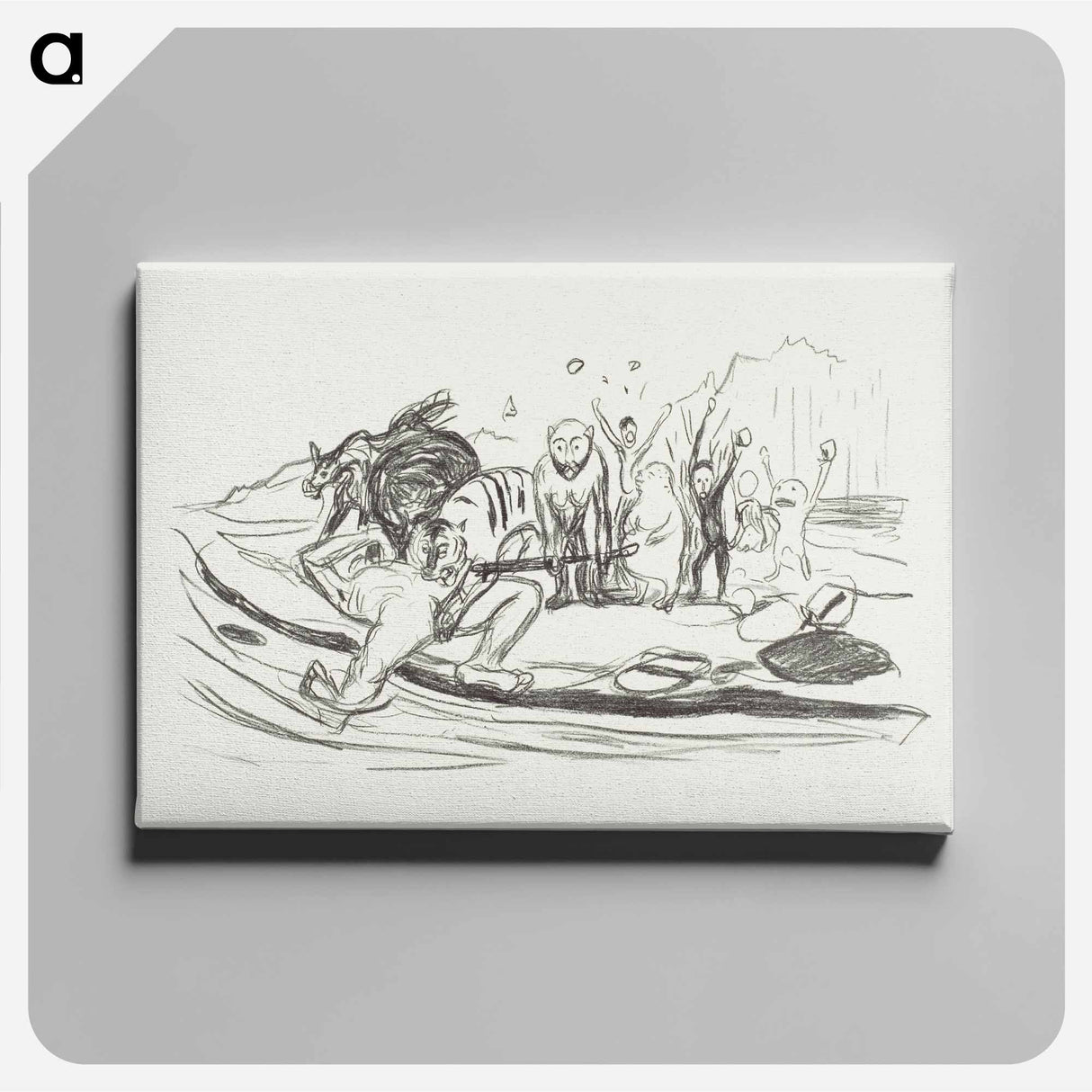 Alpha’s Death - エドヴァルド ムンク Canvas.