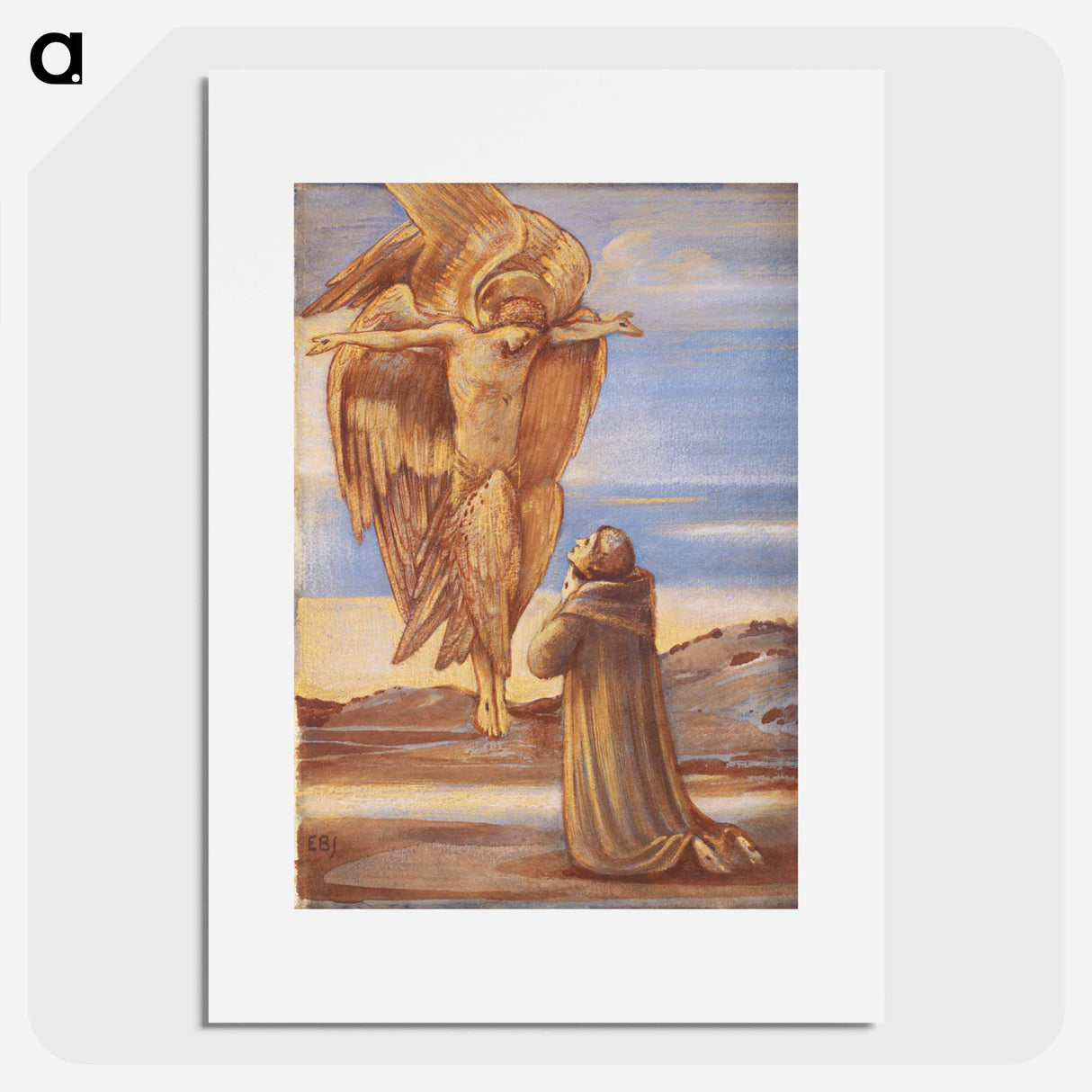 St. Francis Receiving the Stigmata - エドワード バーン ジョーンズ Poster.