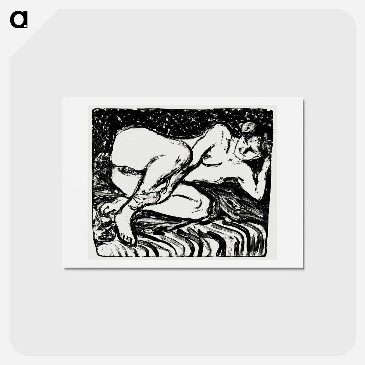 アートポストカード-Reclining Nude - エルンスト ルートヴィヒ キルヒナー Postcard.