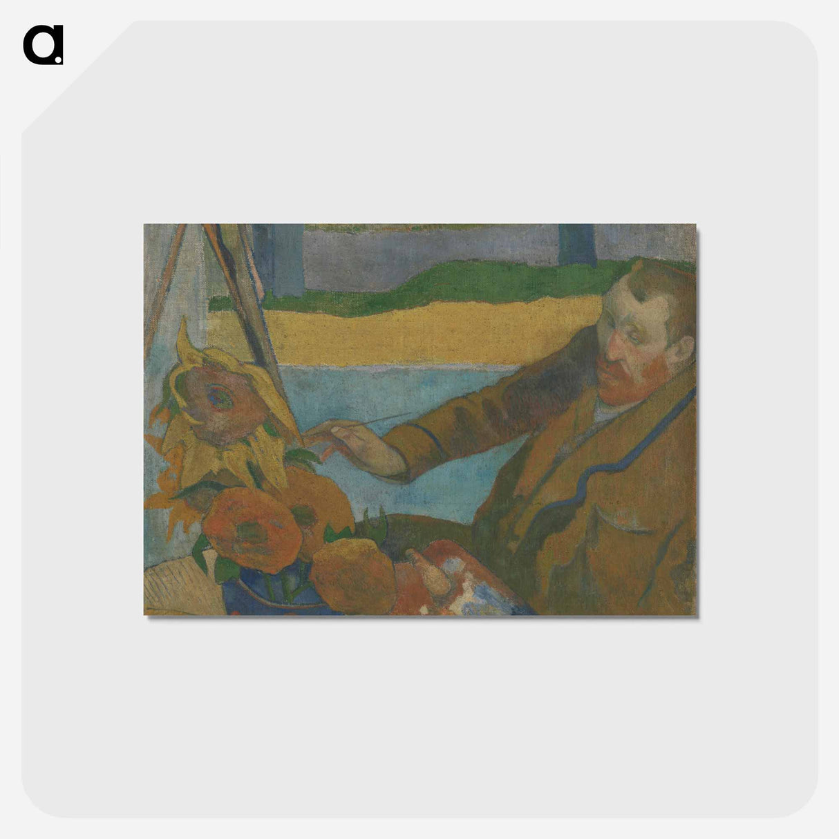 アートポストカード-The Painter of Sunflowers - ポール ゴーギャン Postcard.