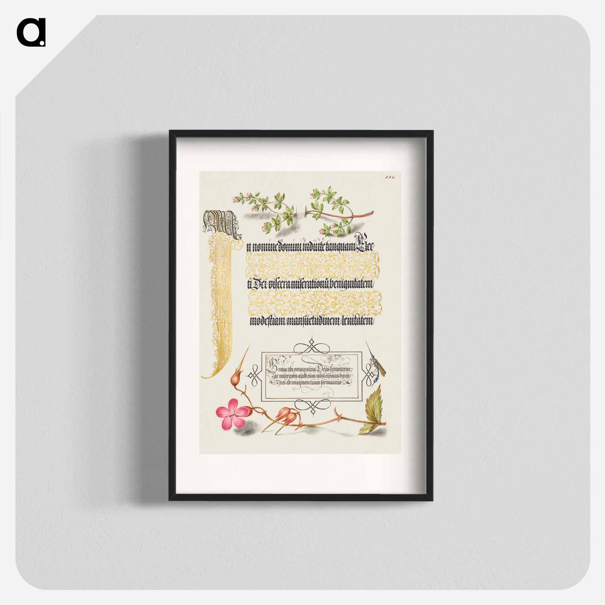 アートポスター-Basil Thyme, Insect, and Herb Robert from Mira Calligraphiae Monumenta
- 書道のお手本 Poster.