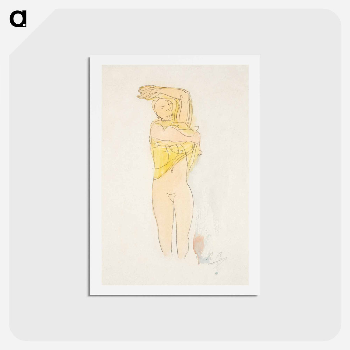 アートポストカード-Study of a Nude
- イェール大学アートギャラリー Postcard.