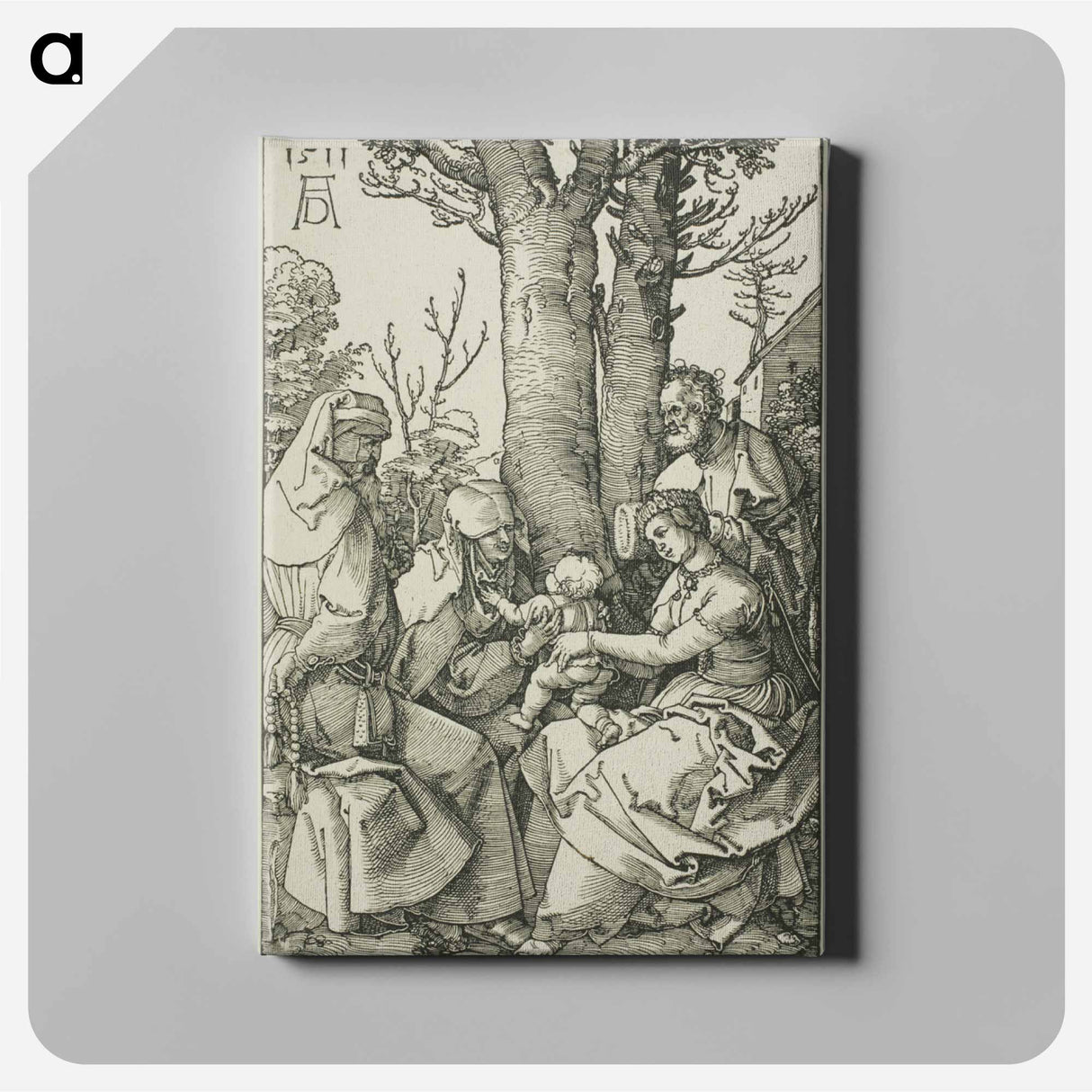 The Holy Family with Joachim and Saint Anne - アルブレヒト デューラー Canvas.