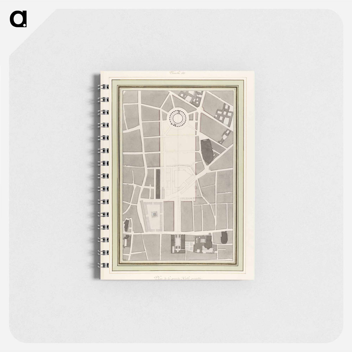 La Halle aux Blés, Street Plan - アンティーク地図 Memo.