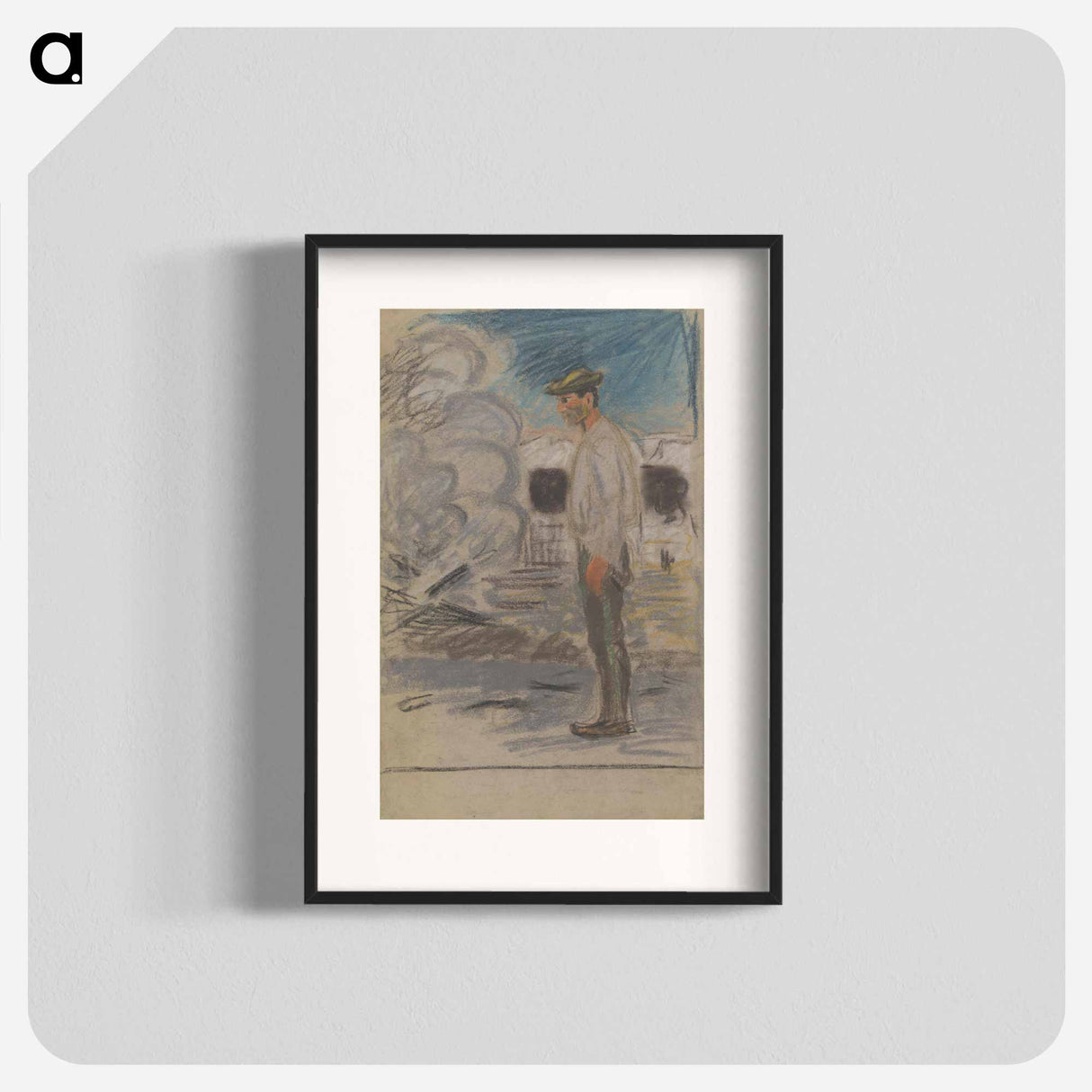 Swain in a yard - アーノルド ピーター ワイズ クビンチャン Poster.