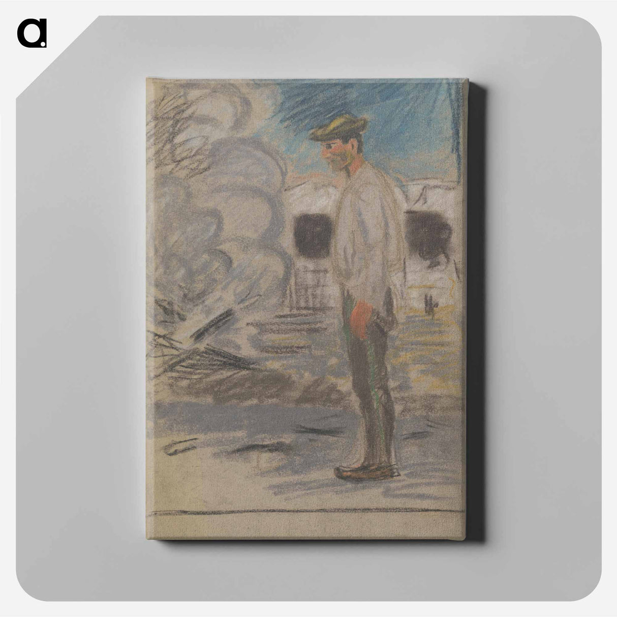 Swain in a yard - アーノルド ピーター ワイズ クビンチャン Canvas.