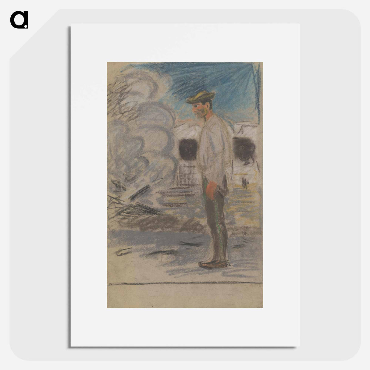 Swain in a yard - アーノルド ピーター ワイズ クビンチャン Poster.