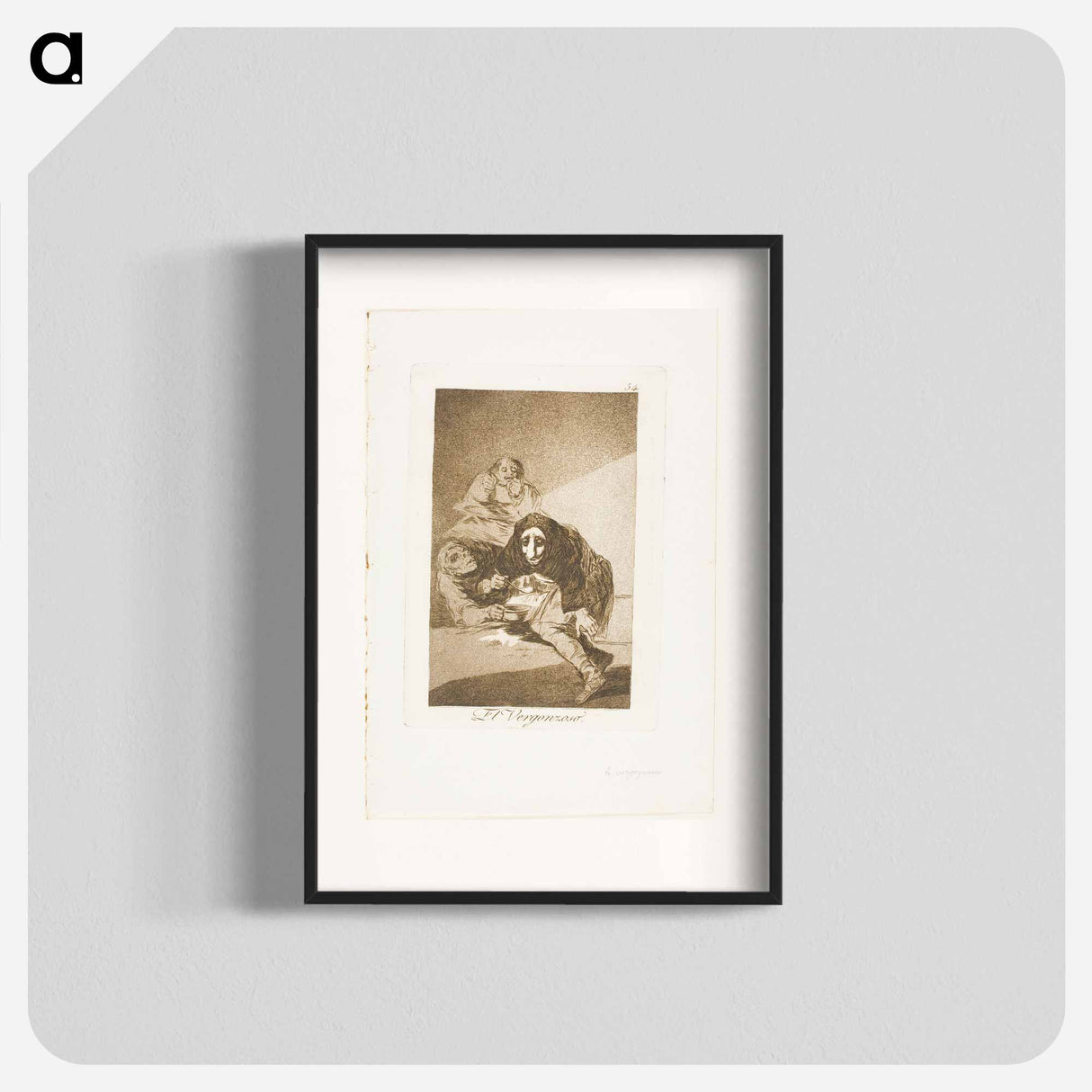 The Shamefaced one - Francisco de Goya Poster.