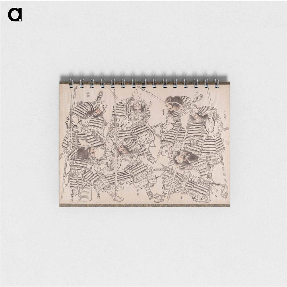 Katsushika Hokusai’s samurai, Album of Sketches - 葛飾 北斎 Memo.