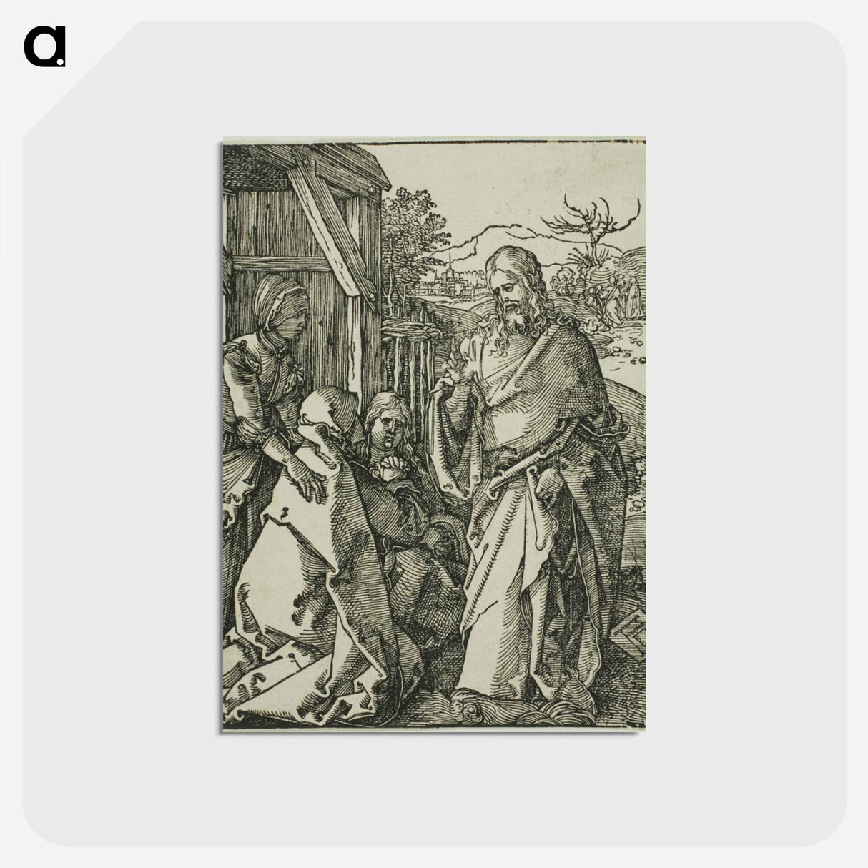 アートポストカード-Christ Taking Leave of His Mother - アルブレヒト デューラー Postcard.